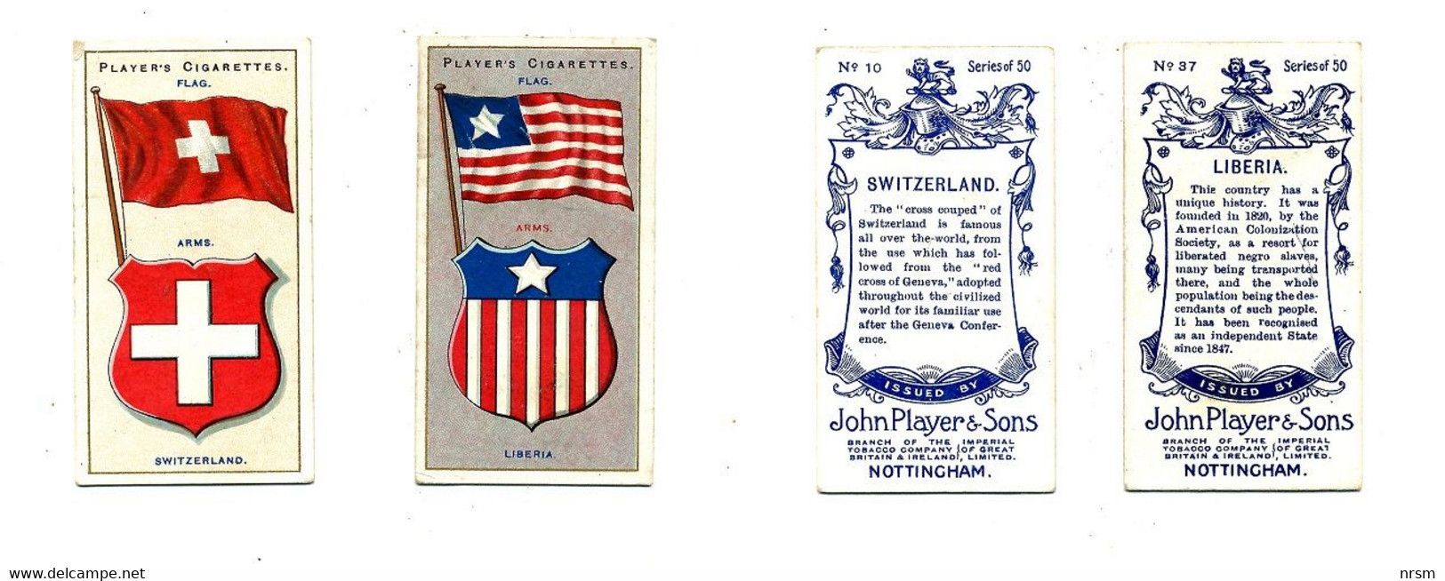 Images Cigarettes John Player & Sons / Nottingham / Série Drapeaux - Collections