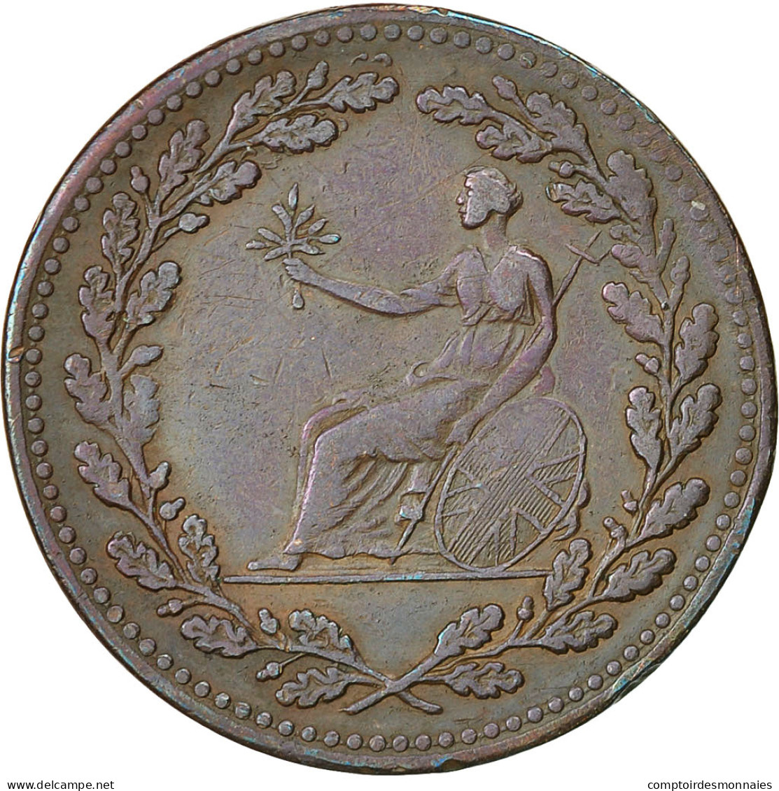 Monnaie, Grande-Bretagne, British Copper Company, Halfpenny Token, 1814, Rare - Other & Unclassified