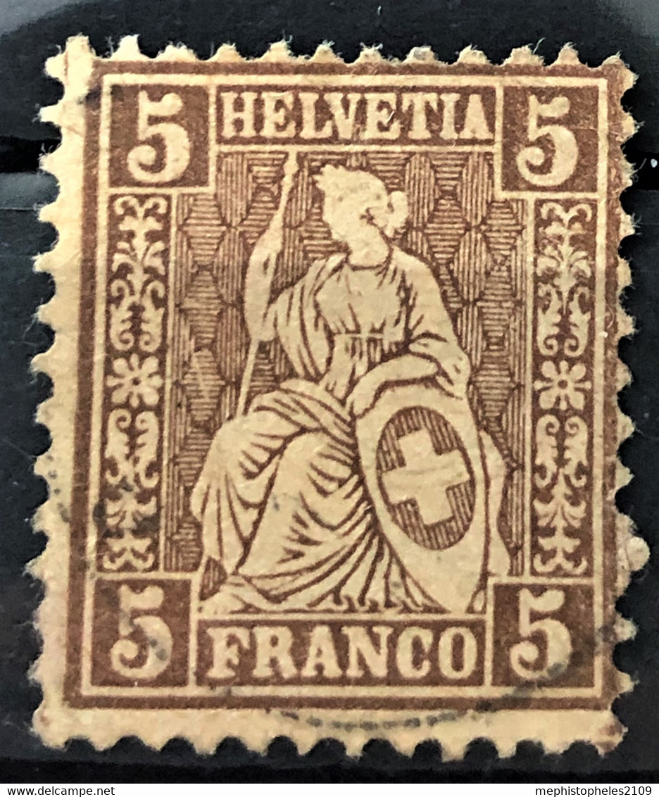 SWITZERAND 1862 - Canceled - Sc# 43 - 5r - Used Stamps