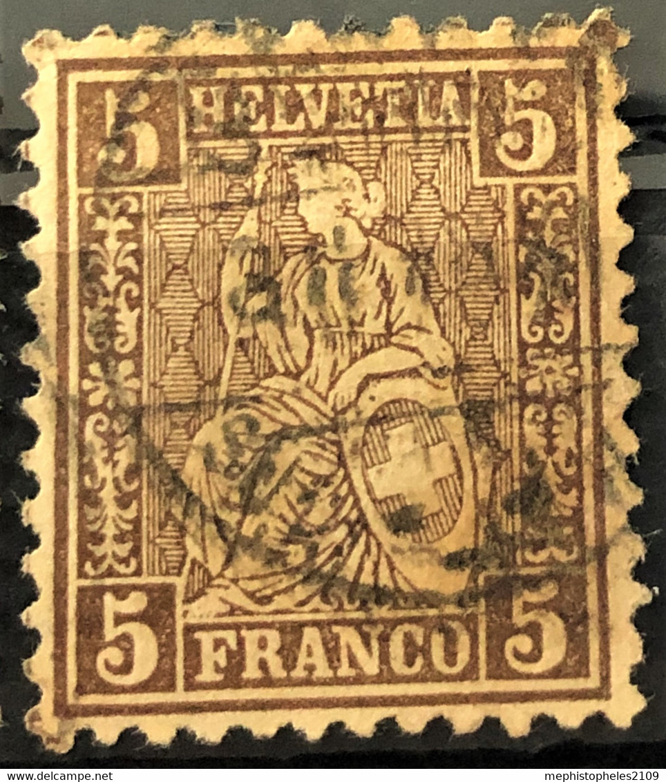 SWITZERAND 1862 - Canceled - Sc# 43 - 5r - Oblitérés