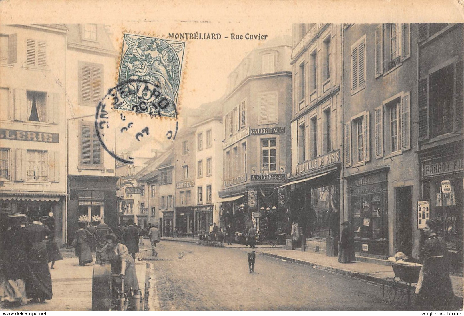 CPA 25 MONTBELIARD RUE CUVIER - Montbéliard