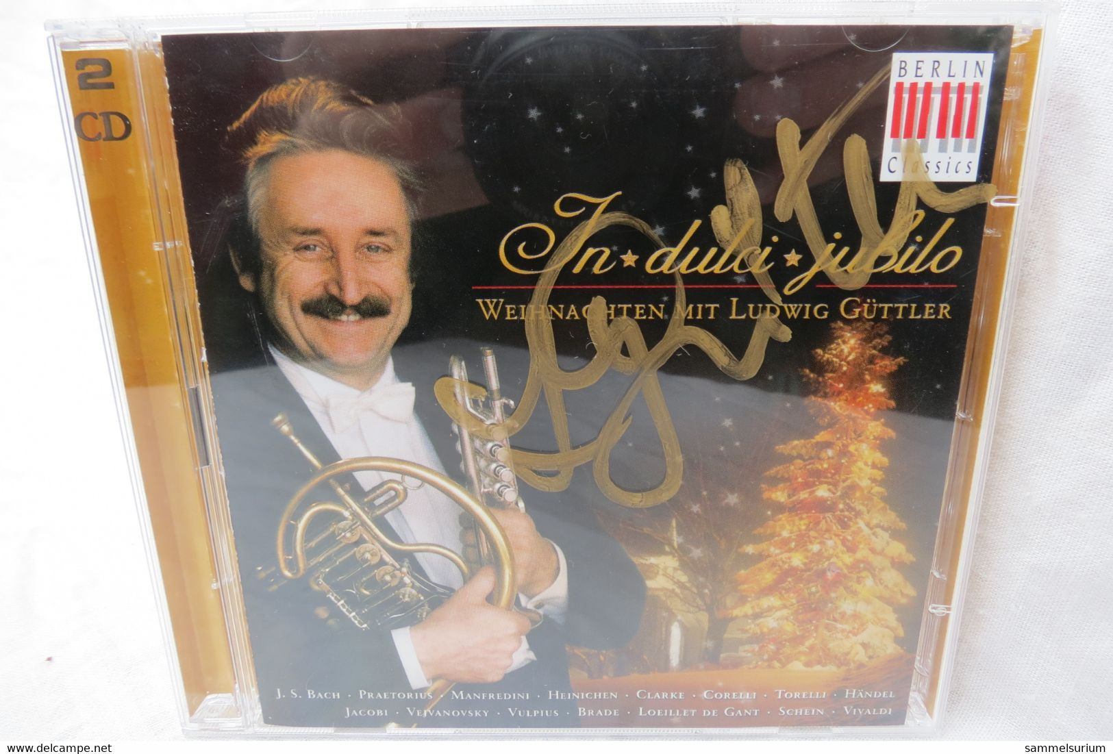 2 CDs "Ludwig Güttler" In Dulci Jubilo, Weihnachten Mit Ludwig Güttler, Signierte CD-Hülle - Christmas Carols