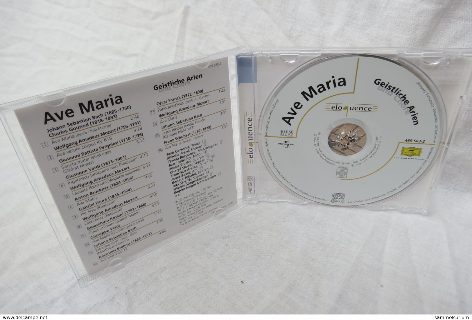 CD "Ave Maria" Geistliche Arien Und Chöre - Canti Gospel E Religiosi