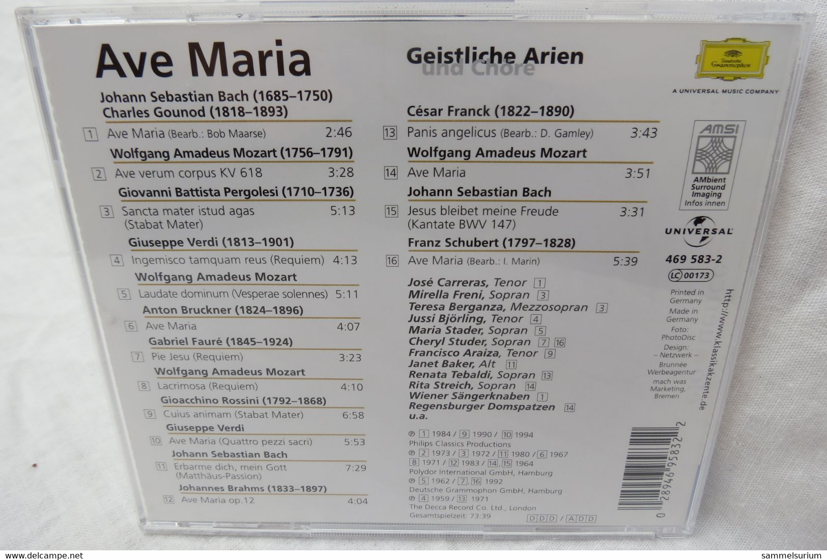 CD "Ave Maria" Geistliche Arien Und Chöre - Canti Gospel E Religiosi
