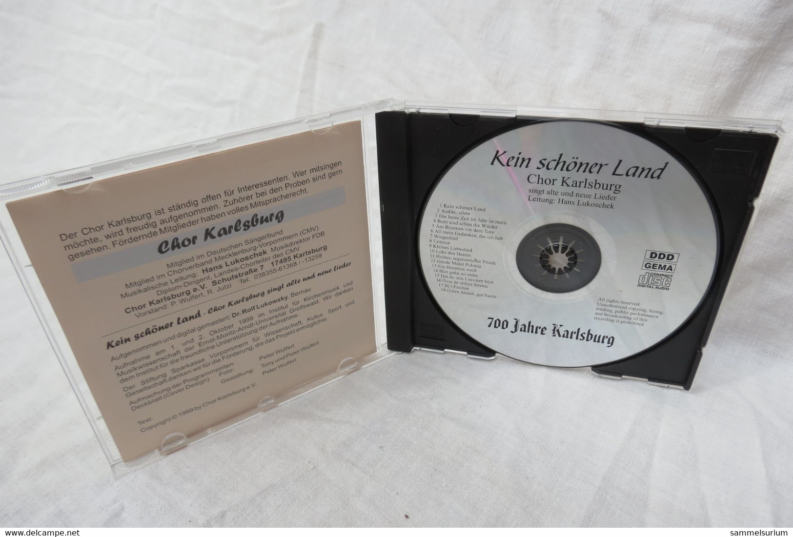 CD "Kein Schöner Land" Chor Karlsburg Singt Alte Und Neue Lieder - Andere - Duitstalig