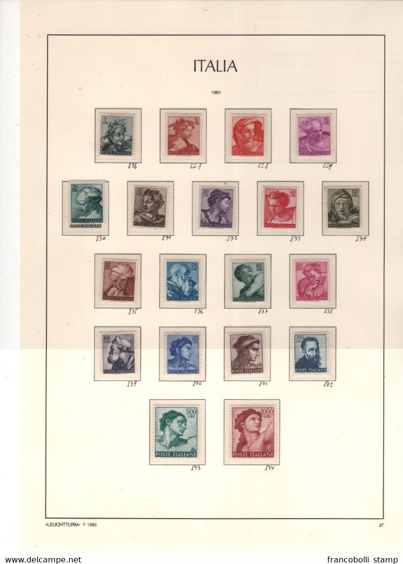 1961 Repubblica Annata  Completa (no Gronchi Rosa) Come Da 3 Foto MLH - 1946-60: Mint/hinged