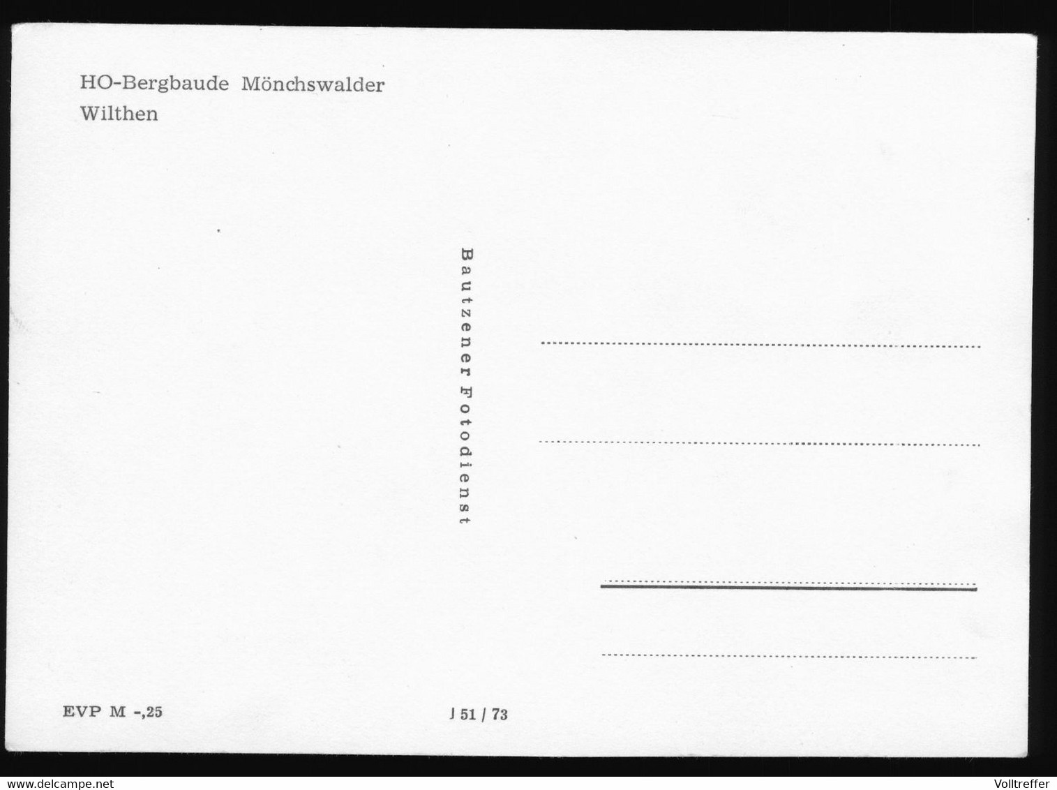 DDR AK HO Bergbaude Mönchswalder Wilthen Nähe Bautzen Oberlausitz - Wilthen