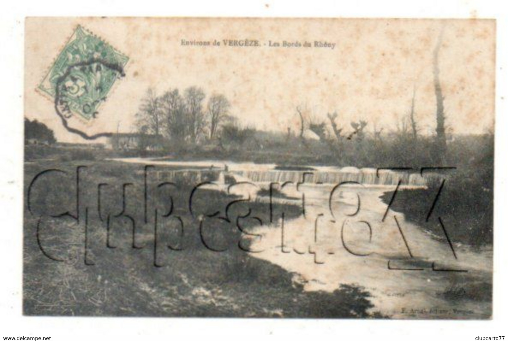 Vergèze (30)  : Le Barrage Sur Les Bords Du Rhôny En 1905 PF. - Vergèze
