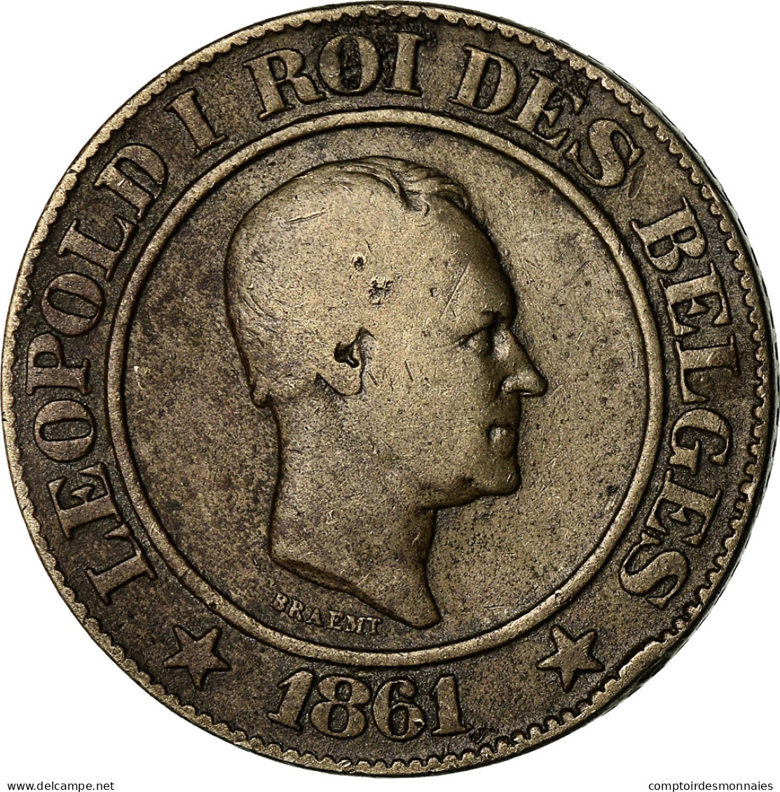 Monnaie, Belgique, Leopold I, 20 Centimes, 1861, TB+, Copper-nickel, KM:20 - 20 Centimes