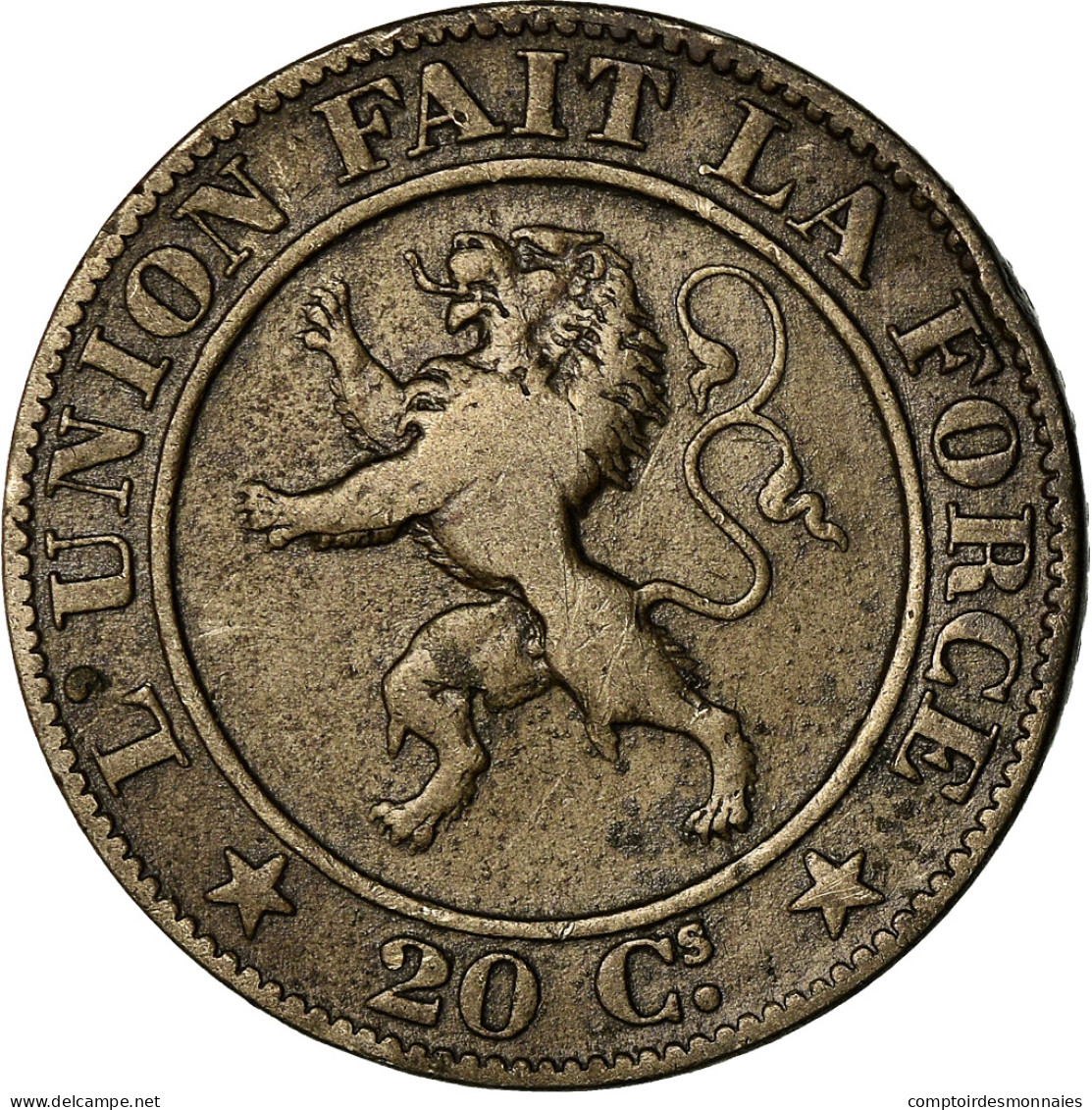 Monnaie, Belgique, Leopold I, 20 Centimes, 1861, TB+, Copper-nickel, KM:20 - 20 Cent