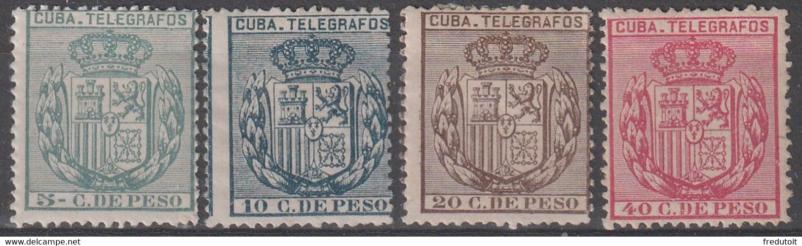 CUBA - TELEGRAPHE - N°78/81 * (1896) - Telégrafo