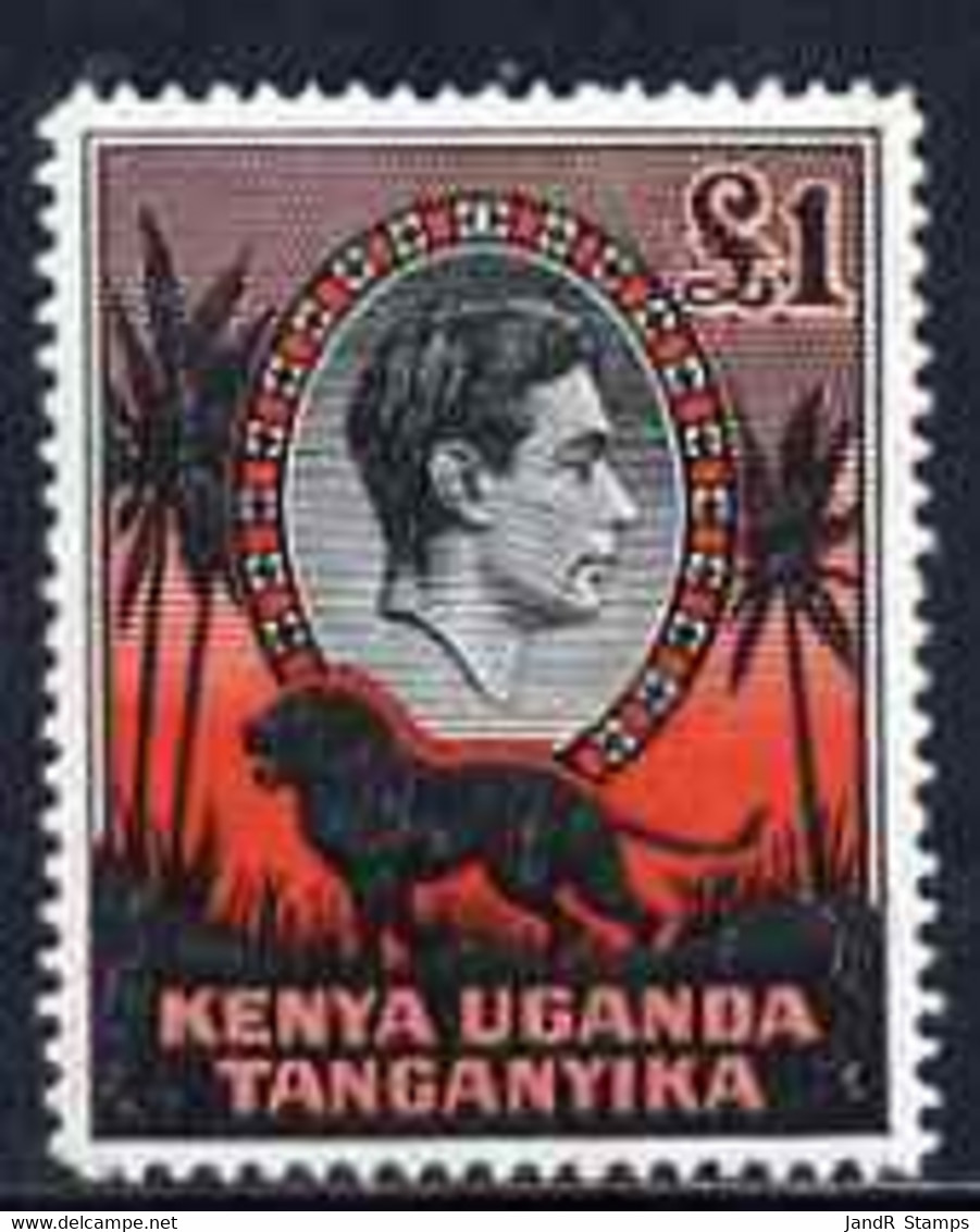 Kenya, Uganda & Tanganyika 1938-54 KG6 Lion £1 P14 Mounted Mint SG150a - Altri & Non Classificati