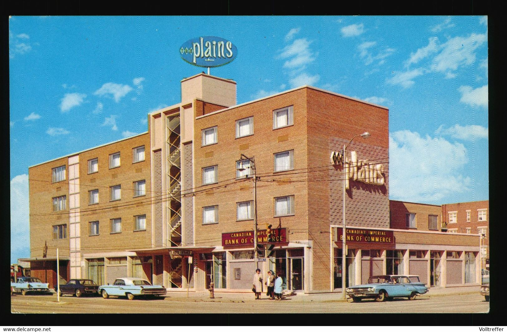 Foto AK The Plains Motor Hotel Saskatchewan Canada, US Cars Oldtimer, Old Cars - Regina