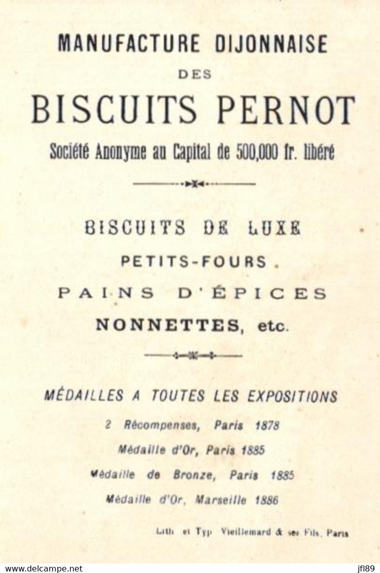 Chromos - Biscuits Pernot - Paris - Pains D'Epices - Nonnettes - ..........Etoile Sur Son Luth...... - E 5189a - Pernot