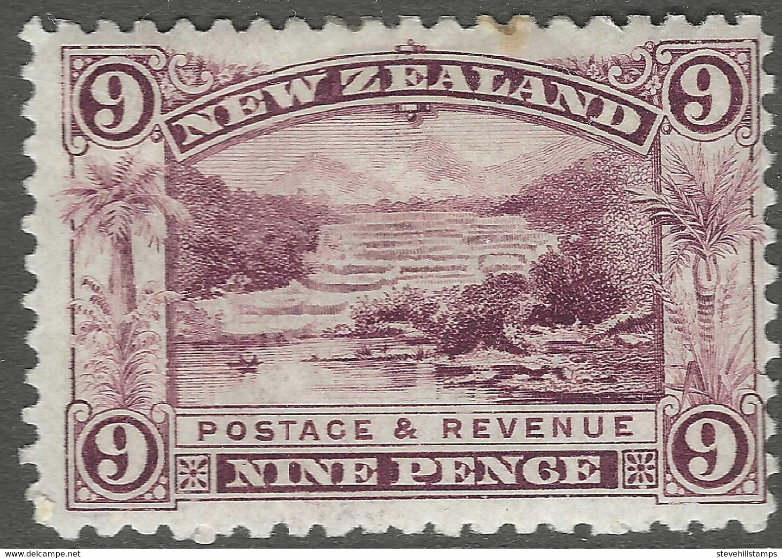 New Zealand. 1899-1903 Definitives. 9d MH. P11. No W/M. Tone Spot On Top SG 267a - Neufs