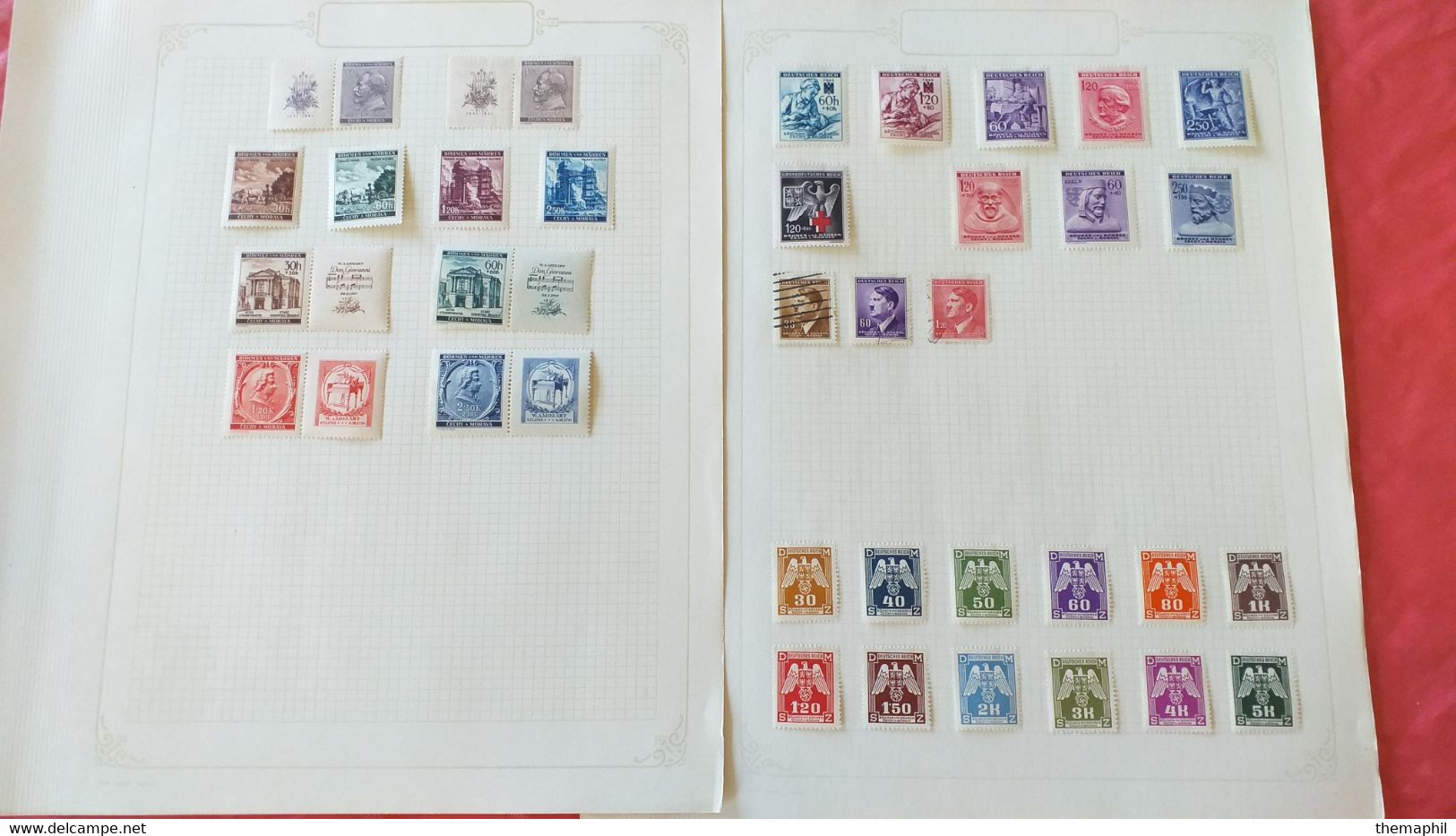 lot n° TH 537 RUSSIE et pologne une collection sur page d'albums obl. et neufs x