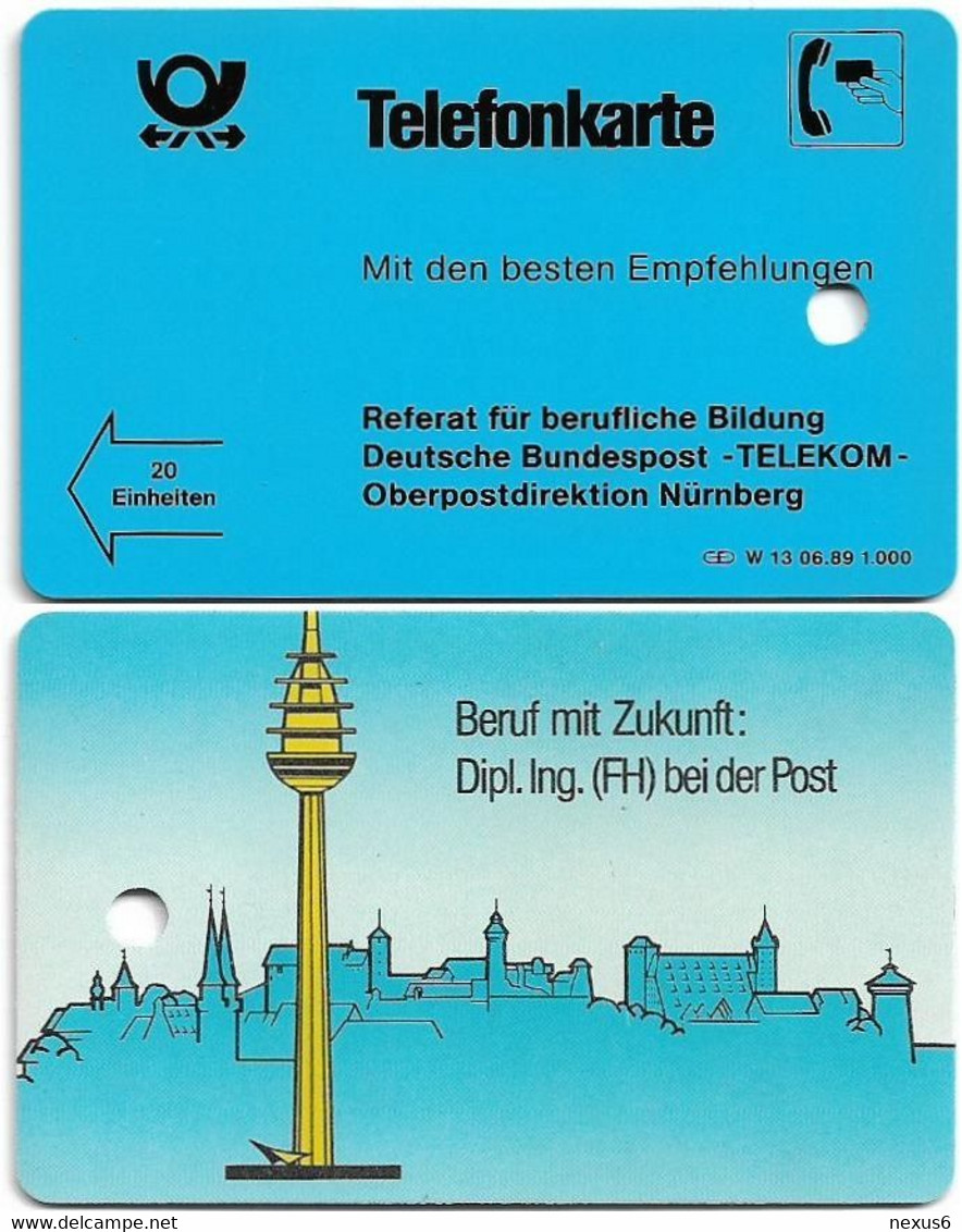 Germany - W13-89 - Referat Für Berufliche Bildung Deutsche Bundespost, 06.1989, 20U, 1.000ex, Dummy (No Chip) - W-Series : Pubblicitarie Delle D. Bundespost