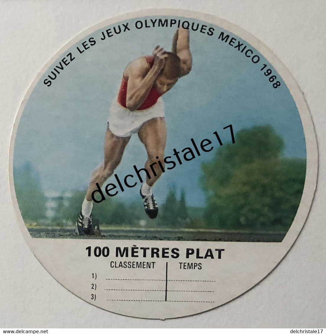 IM 0028 Image Vache Qui Rit Jeux Olympiques De Mexico 1968 - 100 Mètres Plat - Athletics