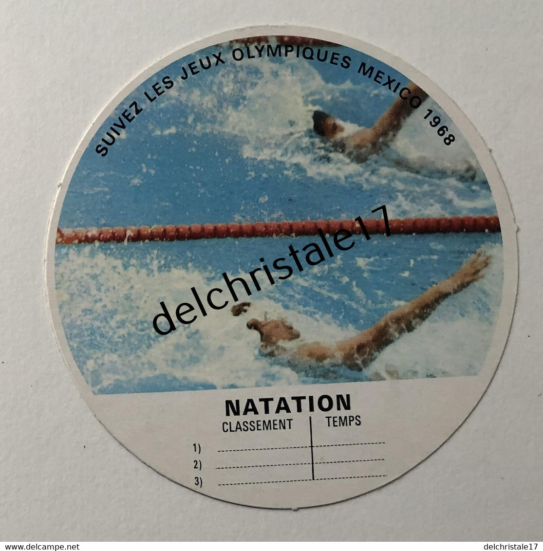 IM 0033 Image Vache Qui Rit Jeux Olympiques De Mexico 1968 - Natation - Nuoto