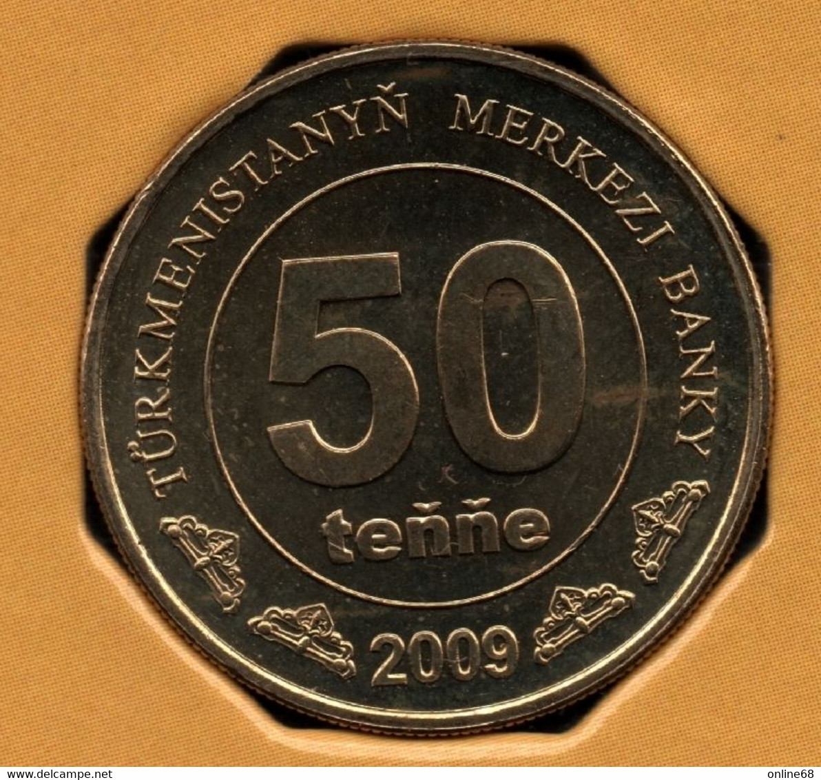 TÜRKMENISTAN 50 TENGE 2009 KM# 100 Carte Du Turkmenistan - Turkmenistan