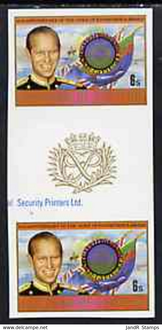 Lesotho 1981 Duke Of Edinburgh Award Scheme 6s Duke & Flags Imperf Gutter Pair From  Duke Of Edinburgh Award Set, U/m SG - Lesotho (1966-...)