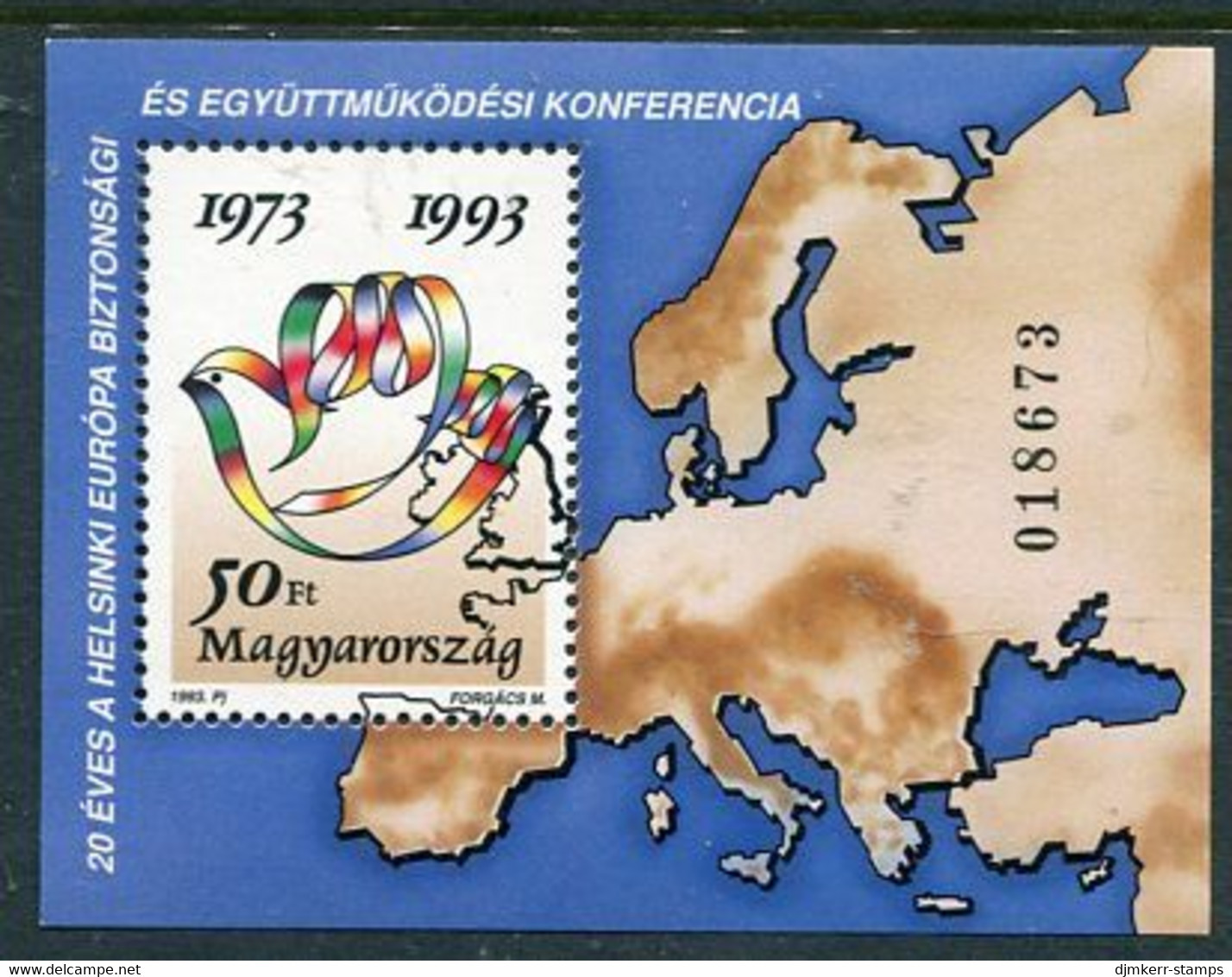 HUNGARY 1993 European Security Conference Block MNH / **.  Michel Block 226 - Blocks & Kleinbögen