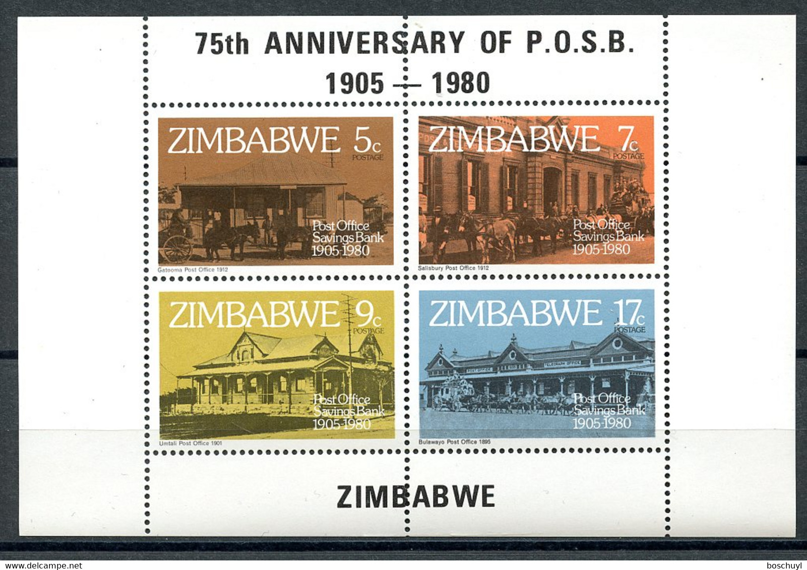 Zimbabwe, 1980, Post Office Savings Bank, MNH, Michel Block 6 - Zimbabwe (1980-...)