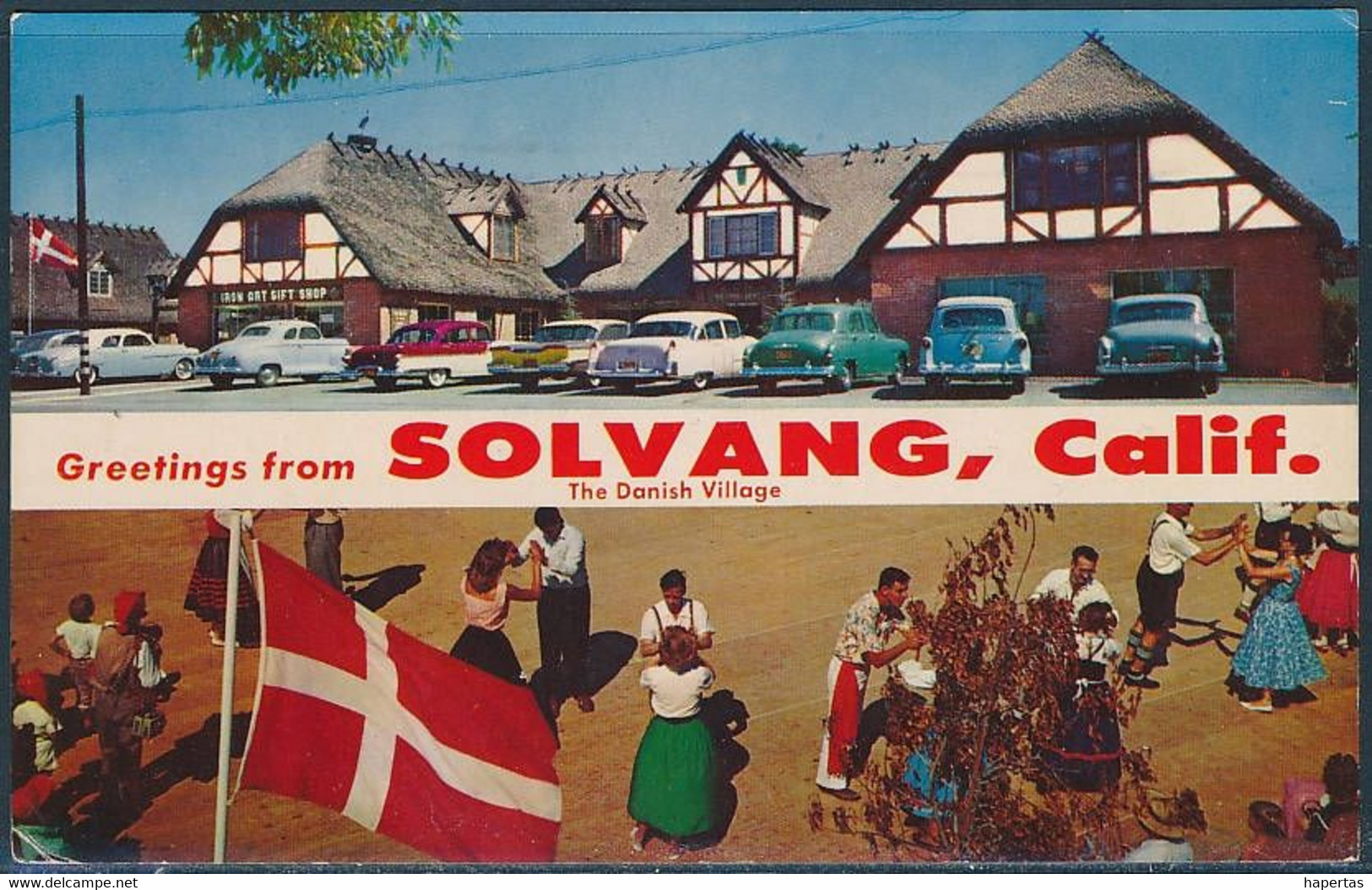 Greetings From Solvang, California / The Danish Village - Posted 1960 - Santa Barbara