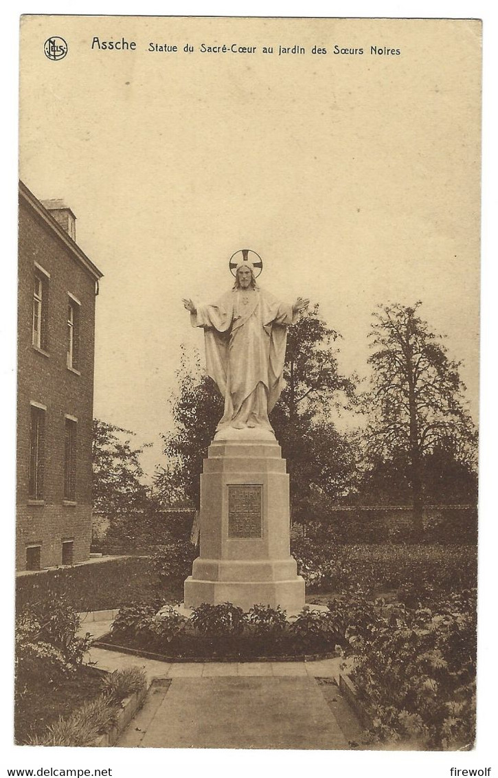 Z07 - Assche - Statue Du Sacré-Coeur Au Jardin Des Soeurs Noires - Asse