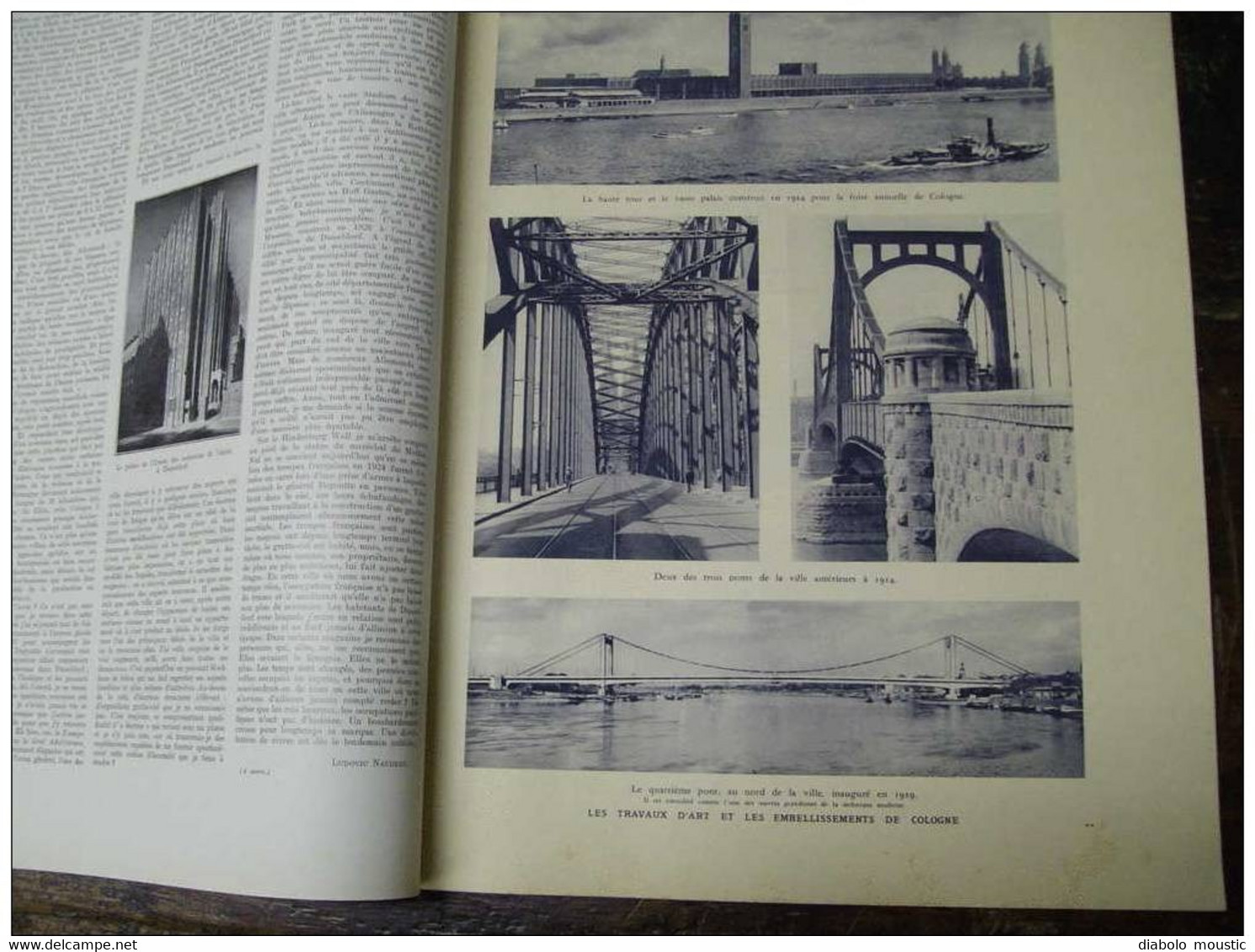 1931:Pub Automobiles ;Cologne ;Dusseldorf ;Vol Voiles Rossitten ;Voilier ;ALGER ;La Petite Ville Couleur ; Raid Citroën - L'Illustration