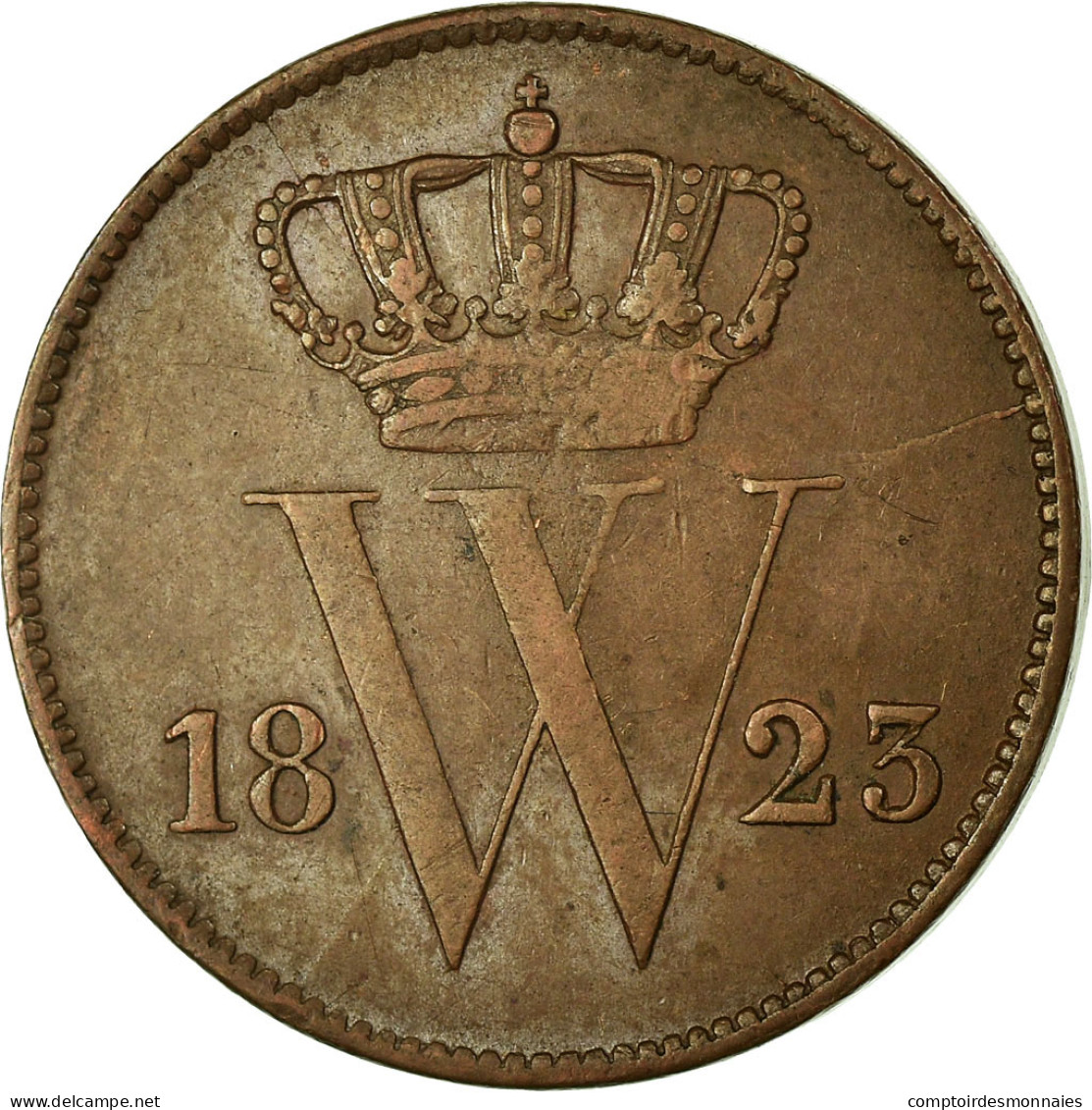 Monnaie, Pays-Bas, William I, Cent, 1823, TTB, Cuivre, KM:47 - 1815-1840: Willem I