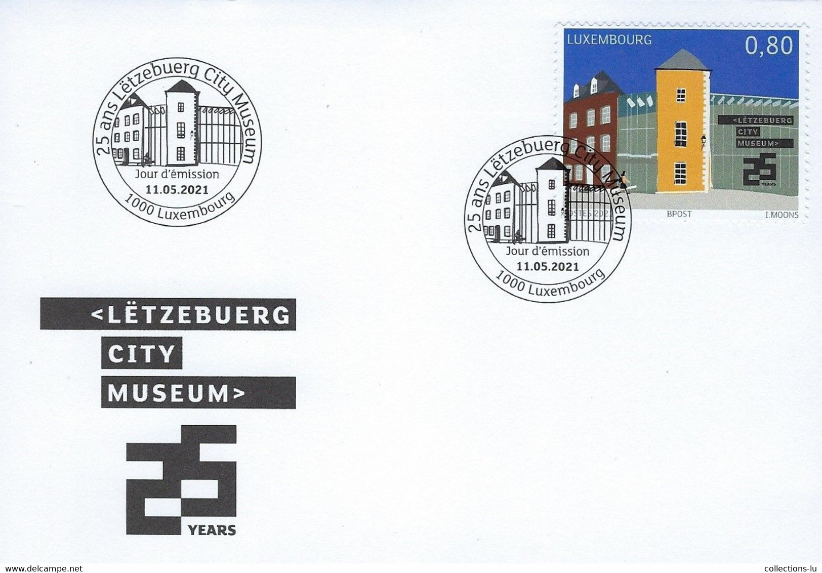 Luxembourg - Luxemburg - FDC 2021  Lëtzebuerg  City Museum  25 Years - FDC