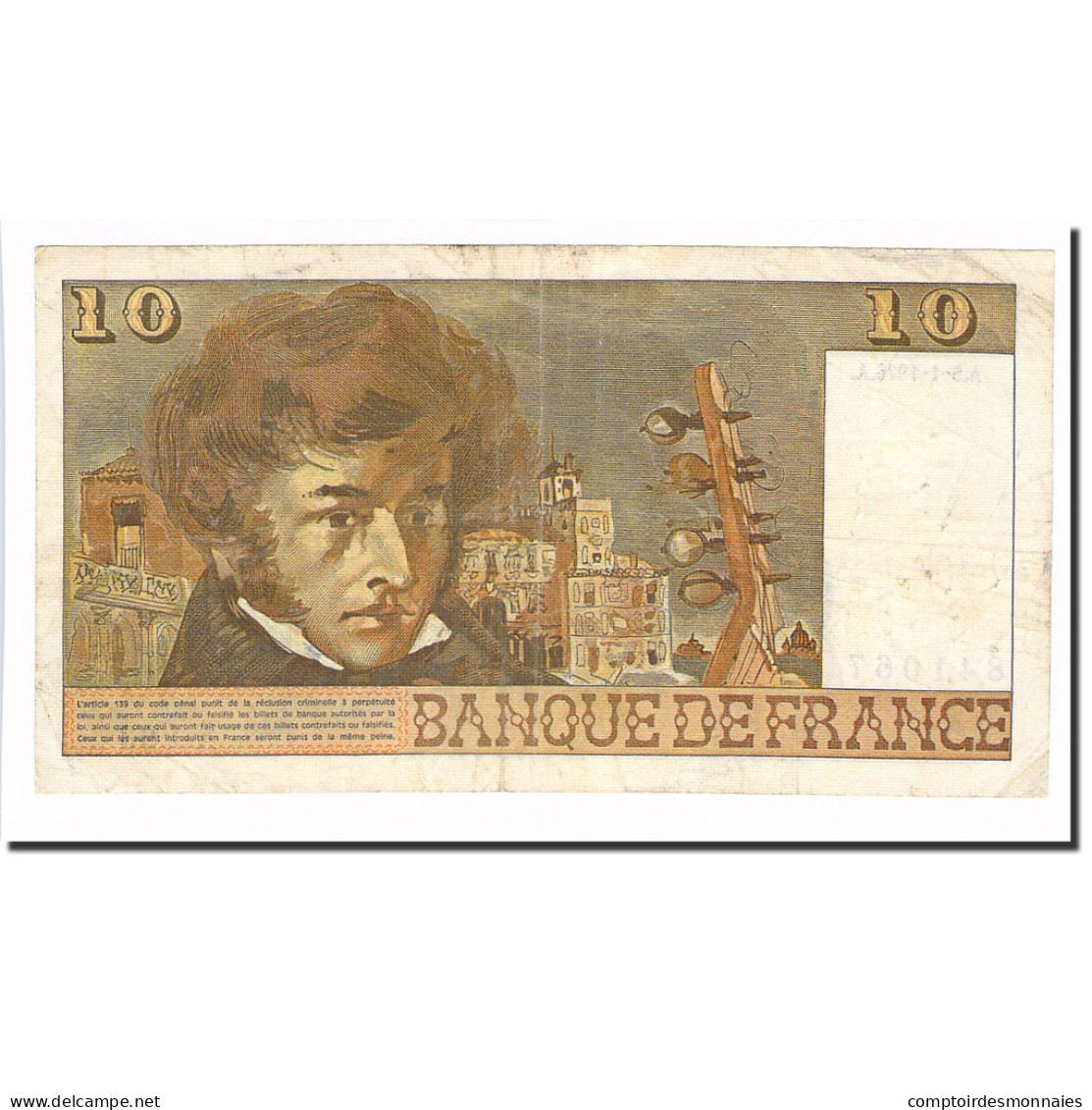 France, 10 Francs, Berlioz, 1976, 1976-01-05, TB+, Fayette:63.17, KM:150c - 10 F 1972-1978 ''Berlioz''