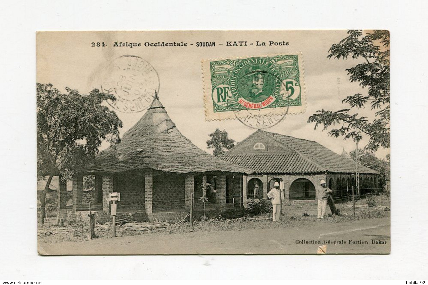 !!! HAUT SENEGAL ET NIGER, CPA DE KATI DE 1908 POUR PARIS - Lettres & Documents