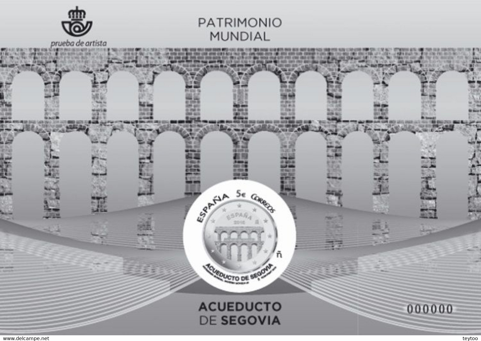 [P129] España 2016. Prueba De Artista Acueducto De Segovia - Proofs & Reprints