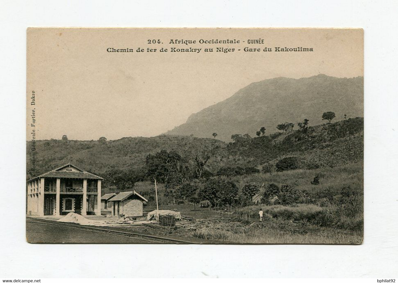 !!! GUINEE, CPA DE LA GARE DU KAKOULIMA, CHEMIN DE FER DE KONAKRY AU NIGER. NON VOYAGEE - Guinée Française