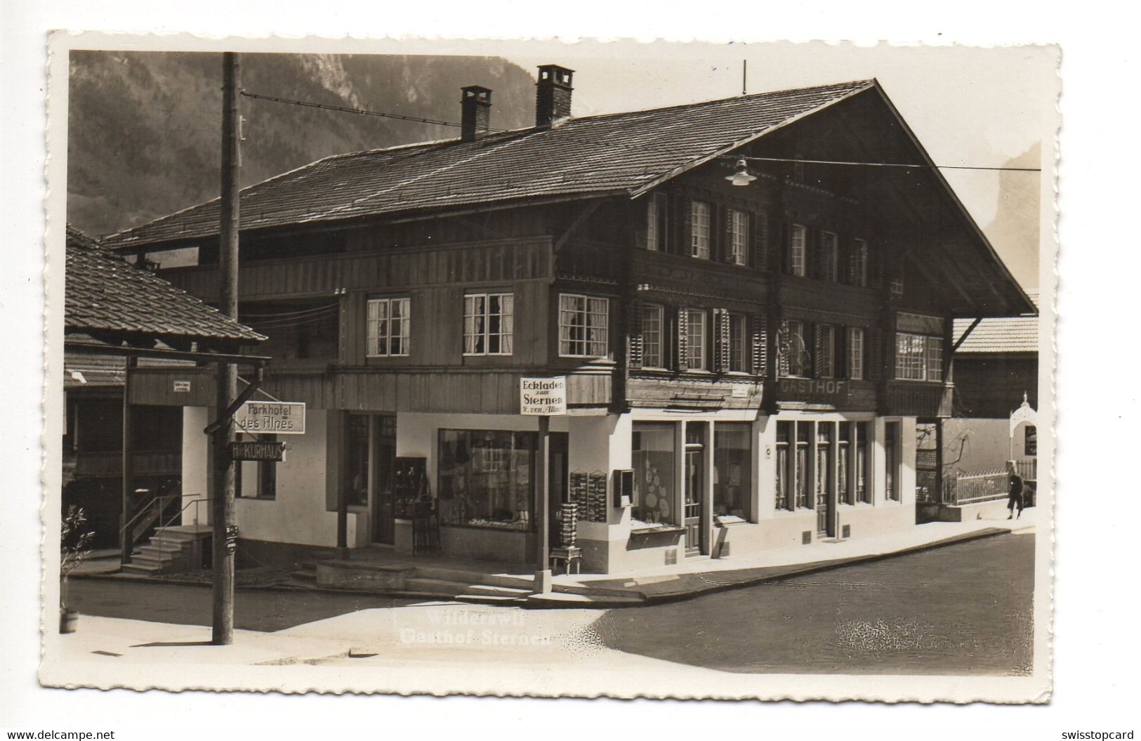 WILDERSWIL Gasthof Zum Sternen Stempel Fr. Von Allmen-Schilt - Wilderswil