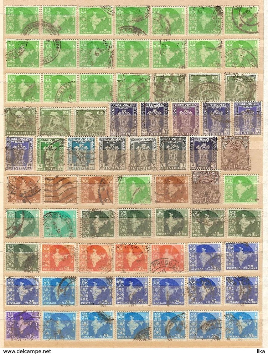 India Lot Of Used Stamps (o). - Verzamelingen & Reeksen
