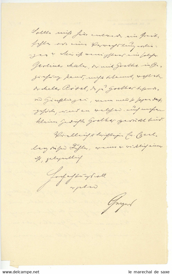 Ludwig GEIGER (Breslau 1848 - Berlin 1919) Literaturhistoriker Vertreter D. Reformjudentums 1898 Autograph - Other & Unclassified