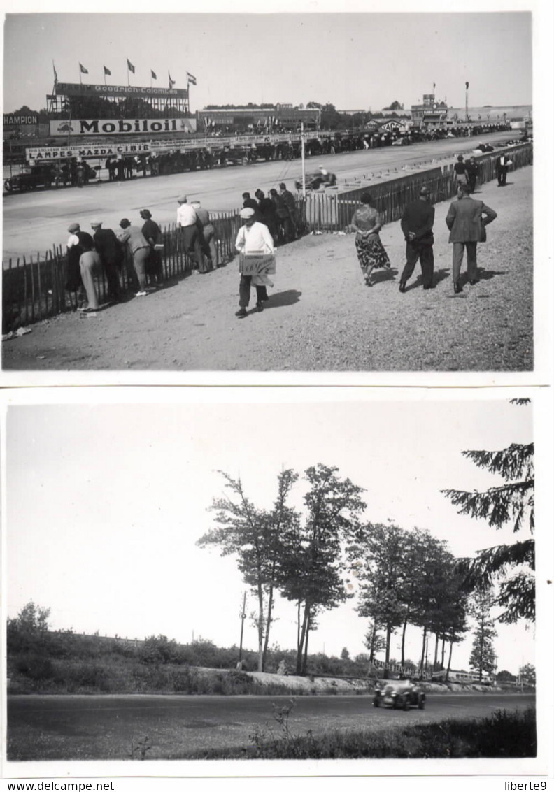 Voiture De Course Automobile 1938 Photo 6x9cm X2 - 24 Heures Auto Le Mans ? Montfleuri ? Yacco - Cars