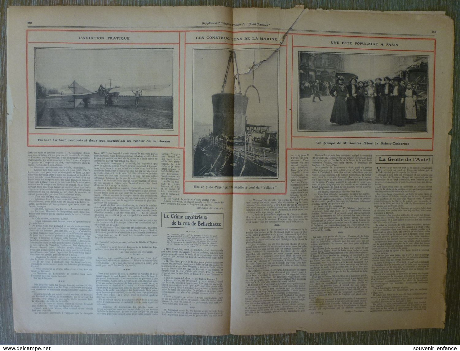 Journal Le Petit Parisien Décembre 1909 Manuel Roi Du Portugal Hubert Latham Aviateur  Marine Voltaire - Le Petit Parisien