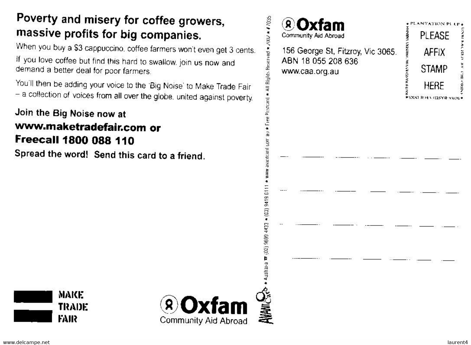 (RR 41) (Avant Card) Australia) Trade Fair - OXFAM - Sin Clasificación