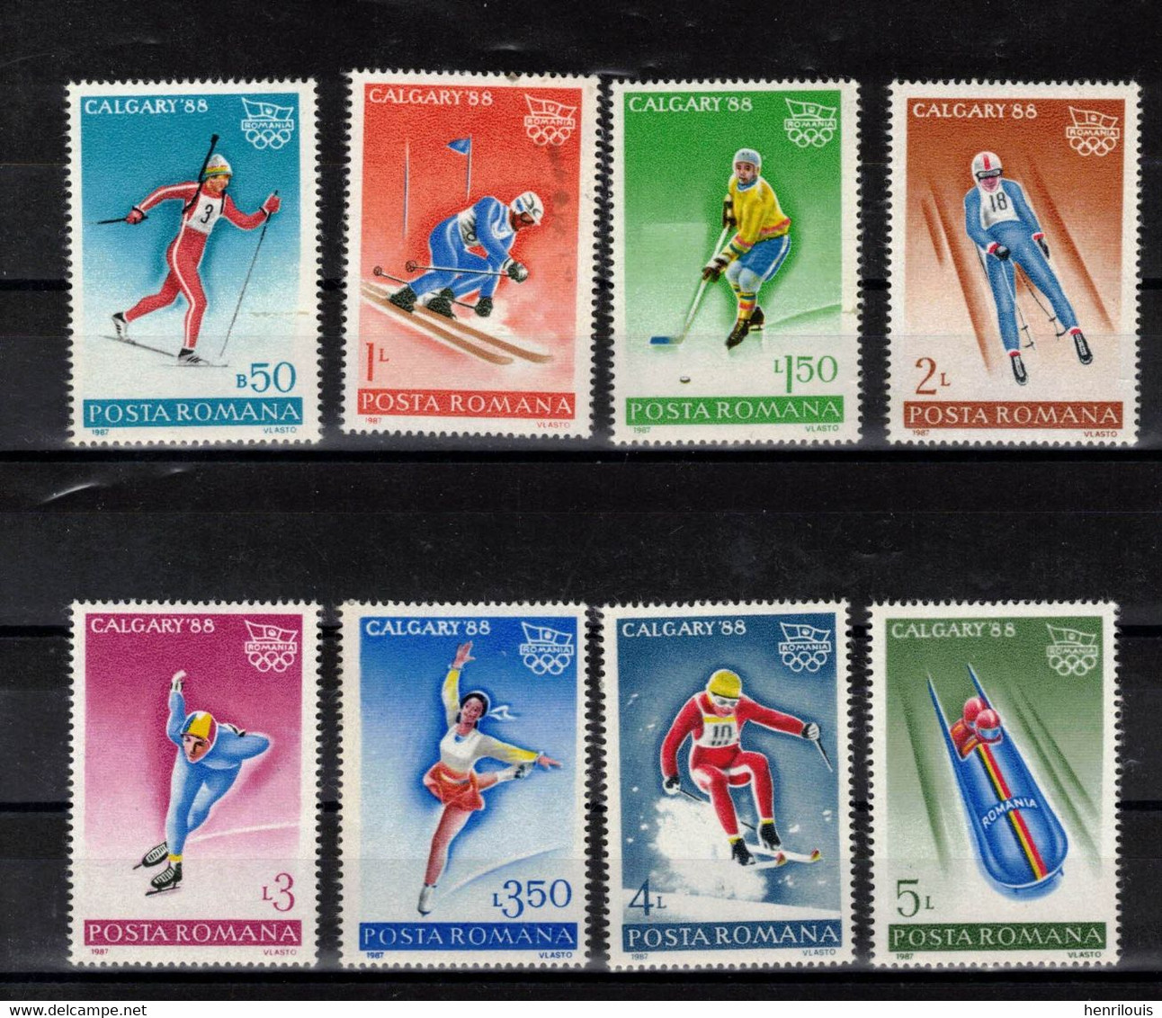 ROUMANIE   Timbres Neufs ** De 1987  ( Ref 1099 F ) Sport    Jeux Olympiques Calgary - Unused Stamps