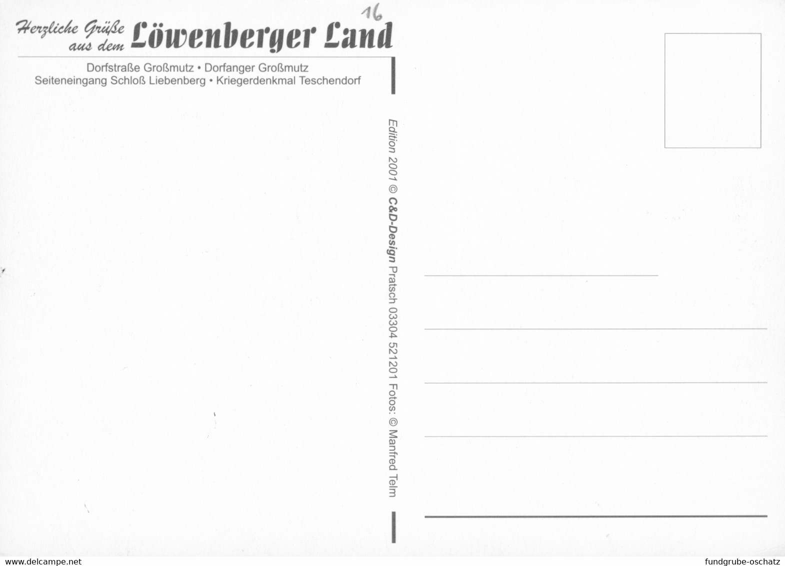 AK Löwenberger Land Großmutz Dorfstraße Dorfanger Liebenberg Schloß Seiteneingang Teschendorf Kriegerdenkmal - Loewenberg