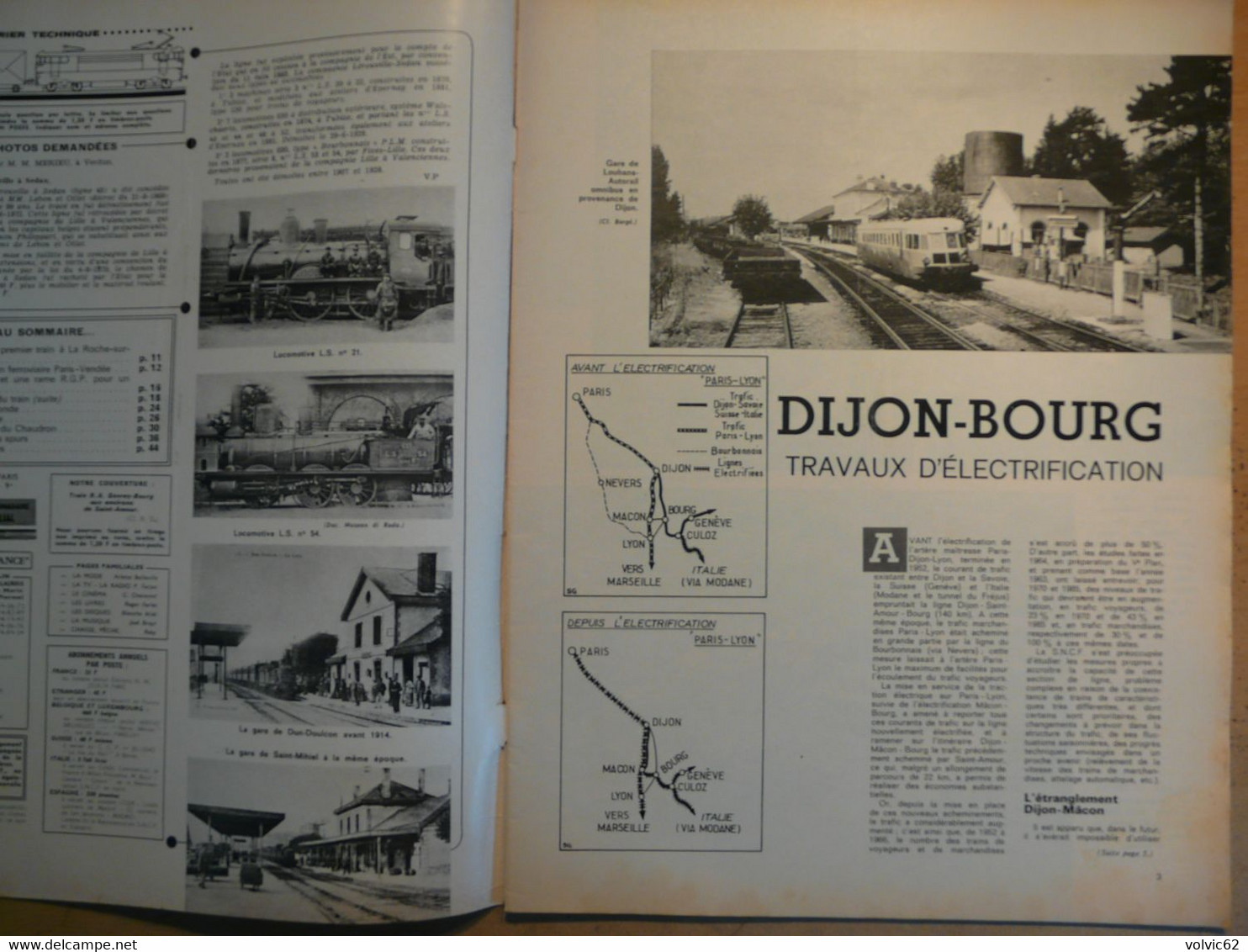 Vie Du Rail 1085 1967 Louhans Dijon Dun Doulcon Saint Mihiel Bourg Coligny St Jean De Losne Saint Amour Roche Yon Chine - Trains