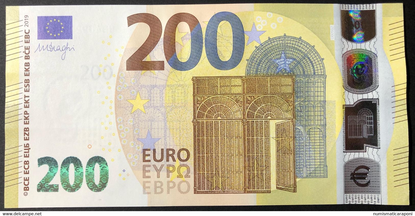 Francia France 200 € MARIO DRAGHI UB U005G2 Sup/Q.FDS  COD.€.173 Solo Bonifico Only Bank Transfert To Pay - 200 Euro