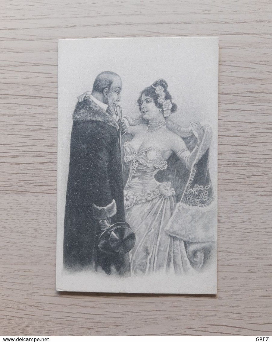 CPA BELLA OTERO SEDUCING KING EDWARD VII? RARE ILLUSTRATION FREE SHIPPING LIVRAISON GRATUITE SANS FRAIS ENVÍO GRATUITO - Artisti