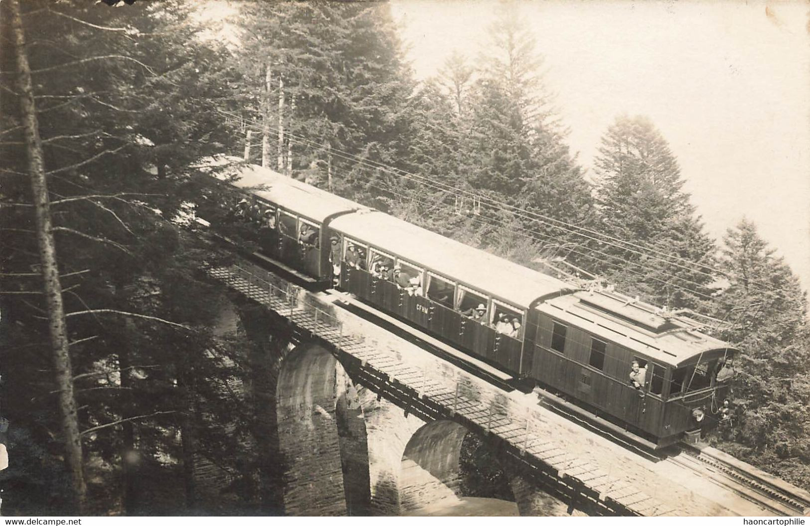 Carte Photo Train Cremaillere A Situer - Stazioni Con Treni