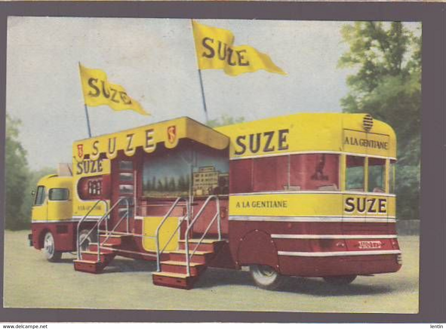 Boisson La Suze à La Gentiane / Camion Publicitaire Circa 1970 / Dim 10 X 14 Cm - Publicidad