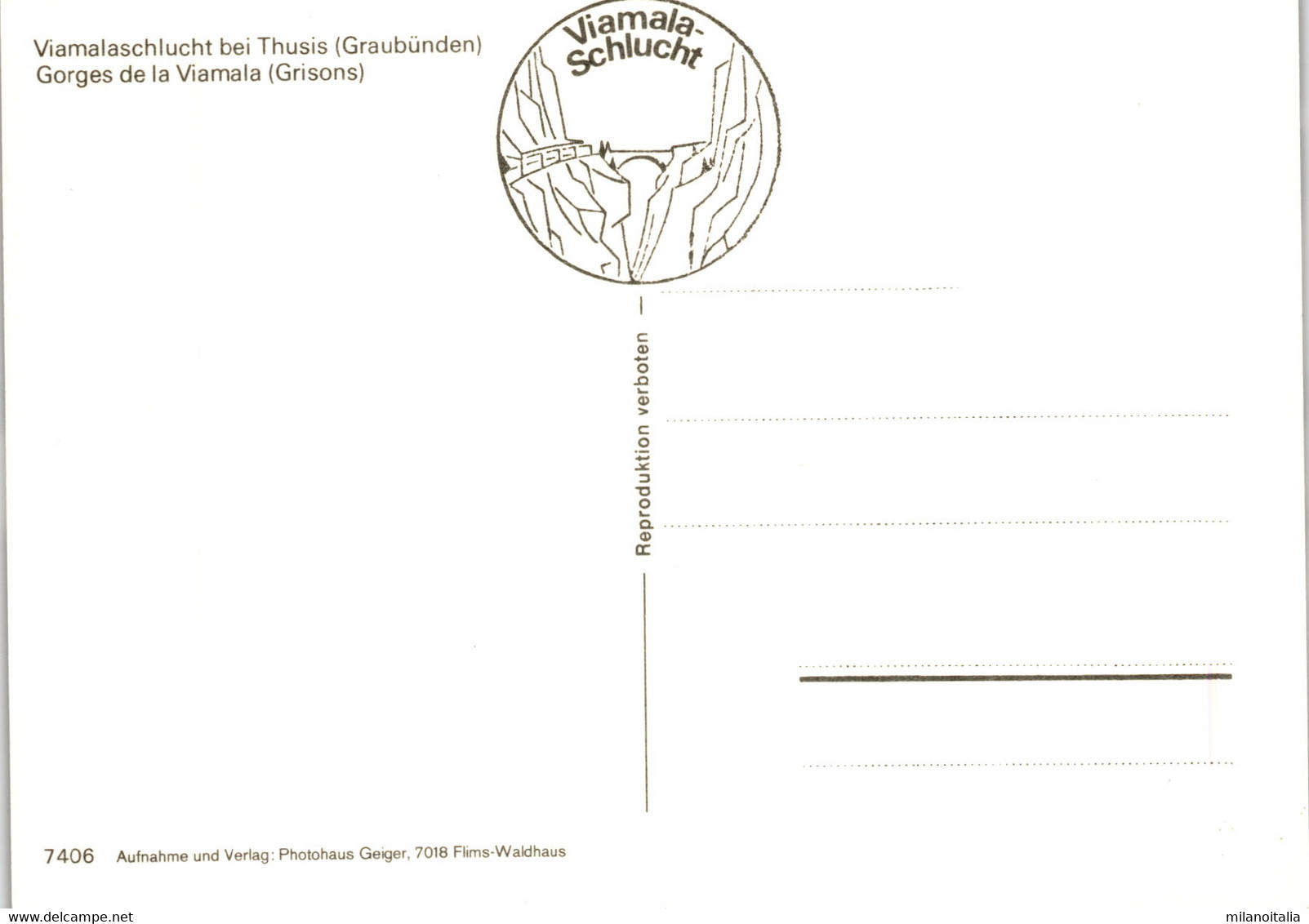 Viamalaschlucht Bei Thusis (7406) - Thusis